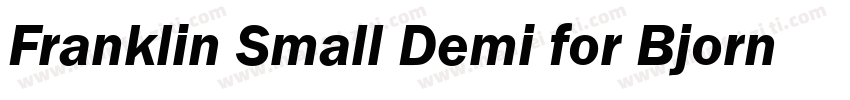 Franklin Small Demi for Bjorn B Dem字体转换